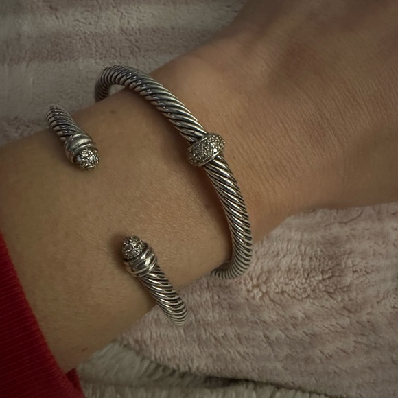 TWO Silver Twisted Cable Bracelets - Picture 13 of 13